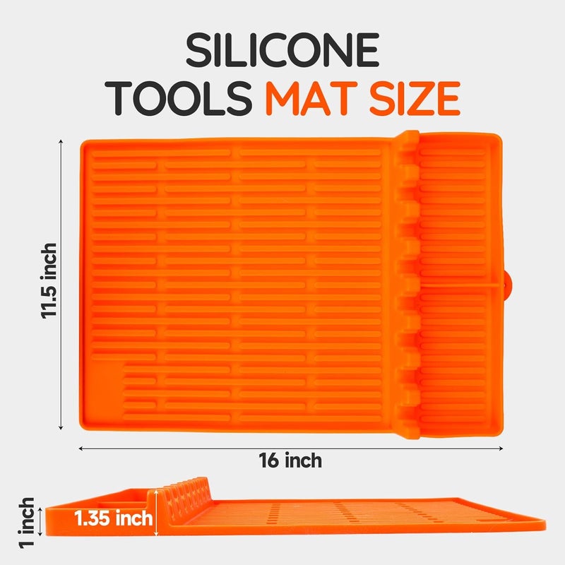 Cfyosnk Silicone Grill Mat Compatible with Blackstone Griddle, Griddle Accessories with Drip Pad, Silicone Spatula Mat for Outdoor Grill, BBQ & Kitchen Counter - Image 4